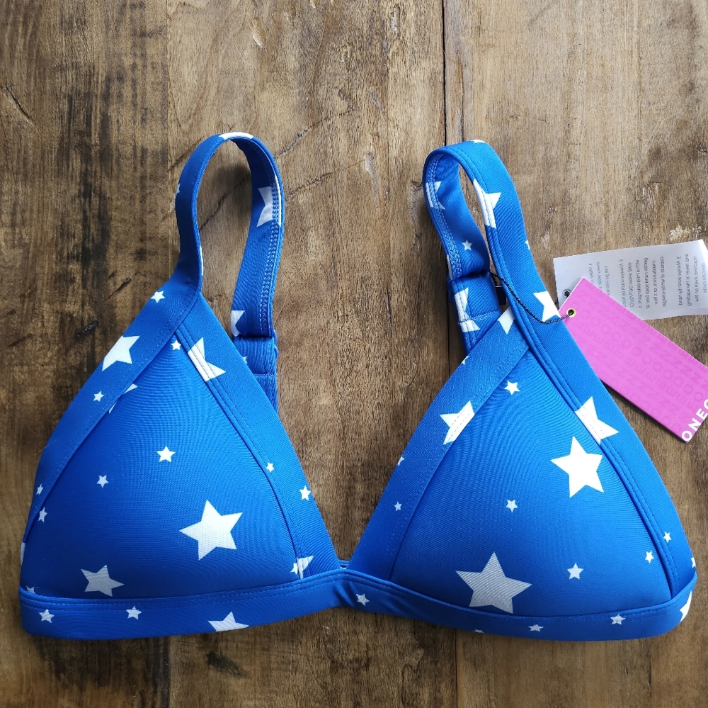 Kameron Blue Stars Triangle Bikini Top